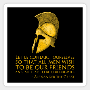 Motivational Alexander The Great Quote - Military History Sticker